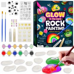  Kőfestő Készlet Kreatív 3D Hatás Sötétben Világító Ajándék (007601)
