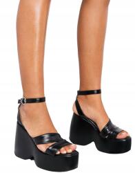 Shein Fekete Ékszárú Szandál 40__40 (00446012306)