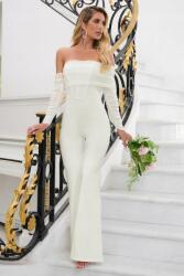  Club L Krémszínű Overál Vállakat Szabadon Hagyó (36) (466918)