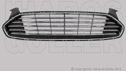 Ford Mondeo 2015-2019 - Hűtődíszrács fekete, króm kerettel kpl - alkatresz - 27 713 Ft