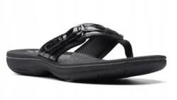 Clarks Női Flip-flop Papucs Fekete Lakkozott 35-ÖS (33671)