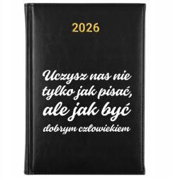 FunnyCase Naptár Fekete A5 2026 Pedagógusnapra Köszönetnyilvánítás a tanárnak (Kalendarz Czarny Podziękowanie Nauczycielowi)