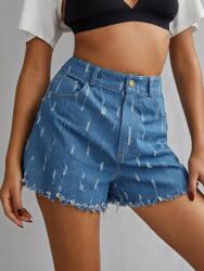 Shein ZC65209 *shein Farmer Rövidnadrág Kopásálló Rövidnadrág Magas Derekú Xs