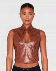 Prettylittlething Barna Nyitott Vállú Blúz Kivágott Nyakkivágással Prettylittlething 36