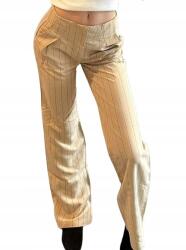 Prettylittlething Bézs Csíkos Szárú Nadrág Prettylittlething Zsebekkel 38-AS