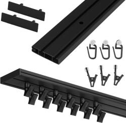 RENA Mennyezeti Függönykarnis Dupla Pvc 130cm Mennyezeti Sín Tartozékokkal II (REN-KAR-PCV-PDW-130)