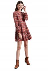 Superdry Ruha mini, mintás, Size 40, viszkóz, virágos, kerek nyakú (392545)