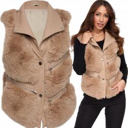 S'west 534_ XL/42 _szőrme Mellény Öko Bőr Zipp