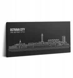 Wallfluent Fotótapéta Fa kerettel Nappaliba Város Ostrava Rajz 100x50 (010030010010000075874)