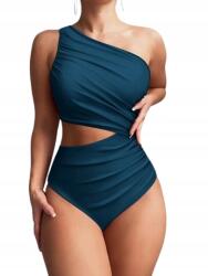Shein Egyrészes Fürdőruha, egypántos, sötétkék, Size L