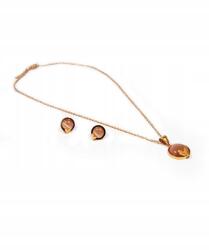  Acél szett macskaszem rozéarany (AMDR)