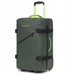 PUCCINI Közepes Utazó Bőrönd Puha Kerekeken Puccini Zöld EM50249B-5D (EM50249B-5D)