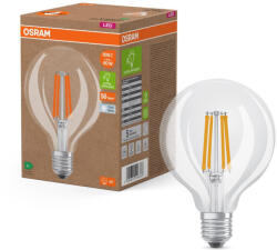 OSRAM LED izzó G95 gömb alakú E27 3, 8 W = 60 W 806 lm 4000 K semleges 300° izzószálas KLASSZIKUS ENERGIAHATÉKONYSÁG Osram (4099854246333)