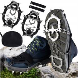  P/09 Agptek Jégcipő Rozsdamentes acél fogakkal Fekete! (XT-16A)