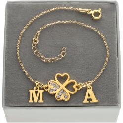 ArtWings Arany karkötő lóhere Betű Két Betű Ezüst 925 15