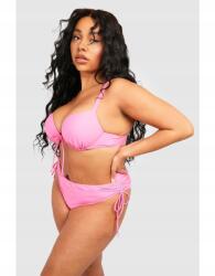 Boohoo Rózsaszín Bikini Alsó, Ráncolt (56) (GZZ41868-535)