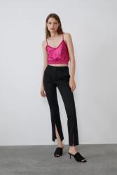 ZARA Rózsaszín Szatén Vállpántos Felső (L) (215277)