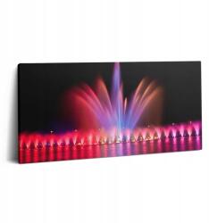 Wallfluent Canvas Fotó Vászon A dolgozószobába Grafika Wroclaw Éjszakai szökőkút 100x50 (010030010010000075504)