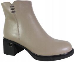 VINCEZA női bokacsizma 91159 Méret 39 Bézs taupe szemcsés sarok (53578-91159-TAU SK.)