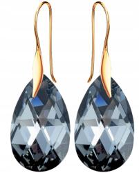 Mennica Świdnicka Fülbevaló Arany Ezüst 925 Kristályokkal Akasztós Ajándék Feleségnek