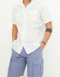 Bonprix Rövid Ujjú Ing, Size 45/46, fehér, organikus pamut