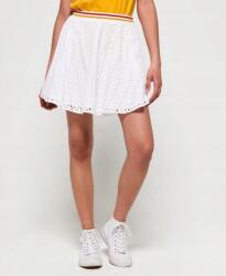 Superdry Fehér Áttört Szoknya, Size 38, pamut, mini (462497)