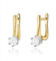 M. Jopek Arany Fülbevaló Gyémánt Lab. Arany 2 X 0, 30 Ct 585 Karika Gravírozás