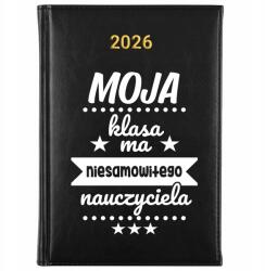 FunnyCase Könyvnaptár 2026 Csodálatos Tanár Fekete Tervező Ajándék Wz (Kalendarz Czarny NIESAMOWITY NAUCZYCIEL)