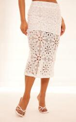 Prettylittlething DC16103 Magas Derekú Csipkés MIDI Szoknya Prettylittlething (33) S