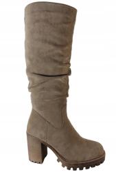 Ideal Shoes Csizma 5790 MÉRET40 Bézs Velúr (5790)