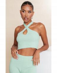 Prettylittlething Zöld Bordázott Felső (M) (564660)