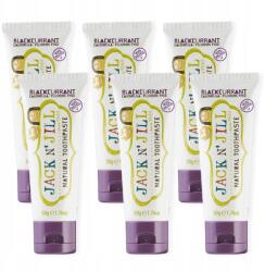 Jack N' Jill Fluoridmentes fogkrém gyerekeknek Ribizli 6 db-os fogmosás tanuláshoz (JJN05654K)