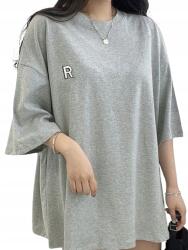 Dazy Szürke Laza Női Póló, Size XL, 62% poliészter, 34% pamut