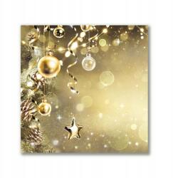 Tulup Vászonkép 50x50 Arany gömbök Karácsony Dekoráció (ock-50x50-299317471)