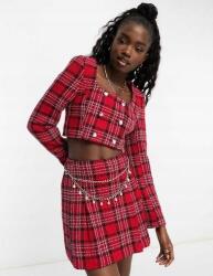 Miss Selfridge Piros Rövid Mintás Zakó (42) (571100)