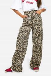 Boohoo Többszínű Farmer Nadrág Állatmintás Egyenes Zsebek Boohoo 42