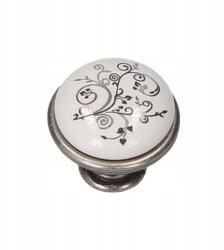 Gamet Retro Porcelán Gomb GP19 Régi Ezüst FI29 (GP19)