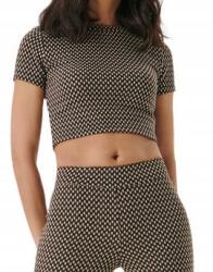 sinsay Női póló, geometrikus mintás, többszínű, Size XL