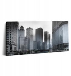 Wallfluent Vászonkép Konyha Kortárs Csónak Város Panorámával 100x50 cm (010030010010000075656)