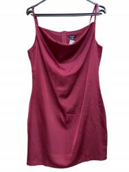 Boohoo LC61301 Boohoo Szatén Ruha XXL Vállpántokkal