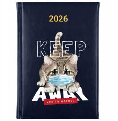 FunnyCase Könyvnaptár 2026 Keep Youre Warned Sötétkék Tervező Ajándék Minták (Kalendarz Granatowy KEEP YOURE WARNED)