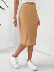 Shein Elasztikus Szoknya Barna Egyenes 38 M__M