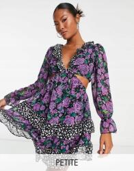 Miss Selfridge Sifon Mini Ruha Mintás (40) (529681)