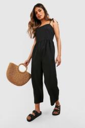 Boohoo KC46211 Boohoo Fekete Klasszikus Kötött Vállpántos Overál M