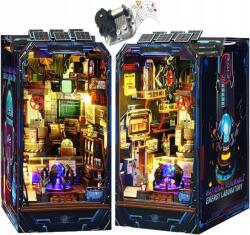 Zosudull 3D Puzzle Könyvtámasz Led Diy Miniatúr Házikó Mágia Mozgás (B0F89W)