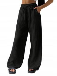Shein Fekete Muszlin Egyenes Szárú Nadrág 40 L__L