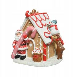 Kaemingk Karácsonyi dekoráció mézeskalács házikó terrakotta 20, 5cm