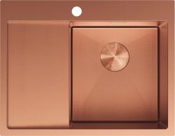 Mexen Exar, 1 medencés rozsdamentes mosogató csepegtetővel, jobb oldali, 620 x 480 mm, szálcsiszolt réz, méhsejtminta, 6432621005P-65HC (6432621005P-65HC)