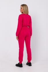 MOE Női Overál Casual Női Melegítőnadrág Kényelmes Hosszú Ujjú Málna 42 XL