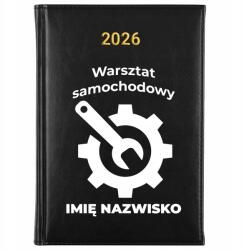 FunnyCase Könyvnaptár 2026 Műhely *név* Fekete Ajándék Minták (Kalendarz Czarny WARSZTAT *IMIĘ I NAZWISKO*)